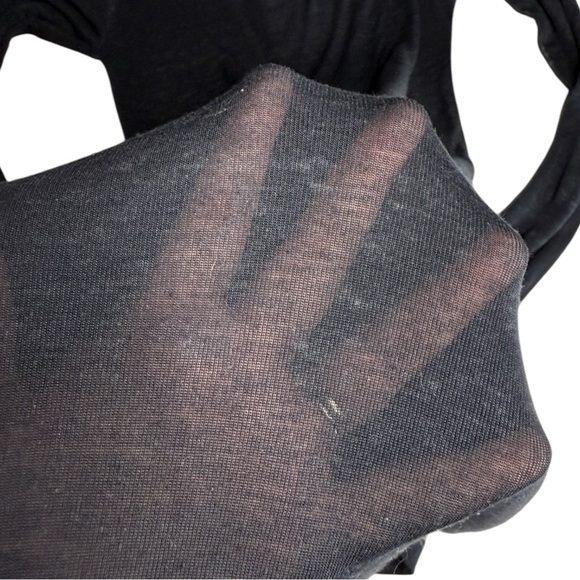 Obey Grey Long Sleeve Sheer Dress Size Small - Picture 4 of 5